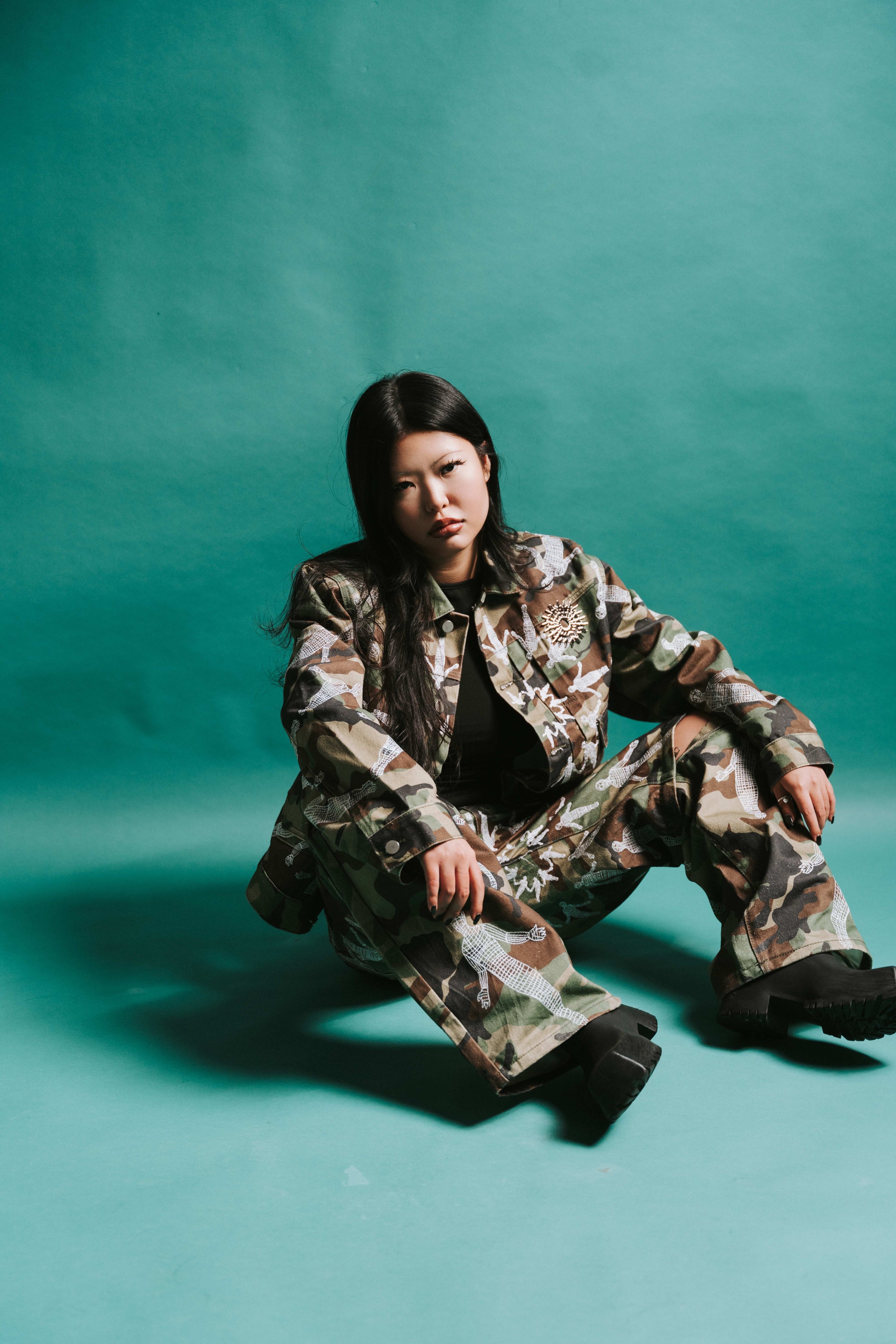 (1) CYCLE INTERMINABLE 14 oz. JAPANESE RAW DENIM JACKET (CAMO)