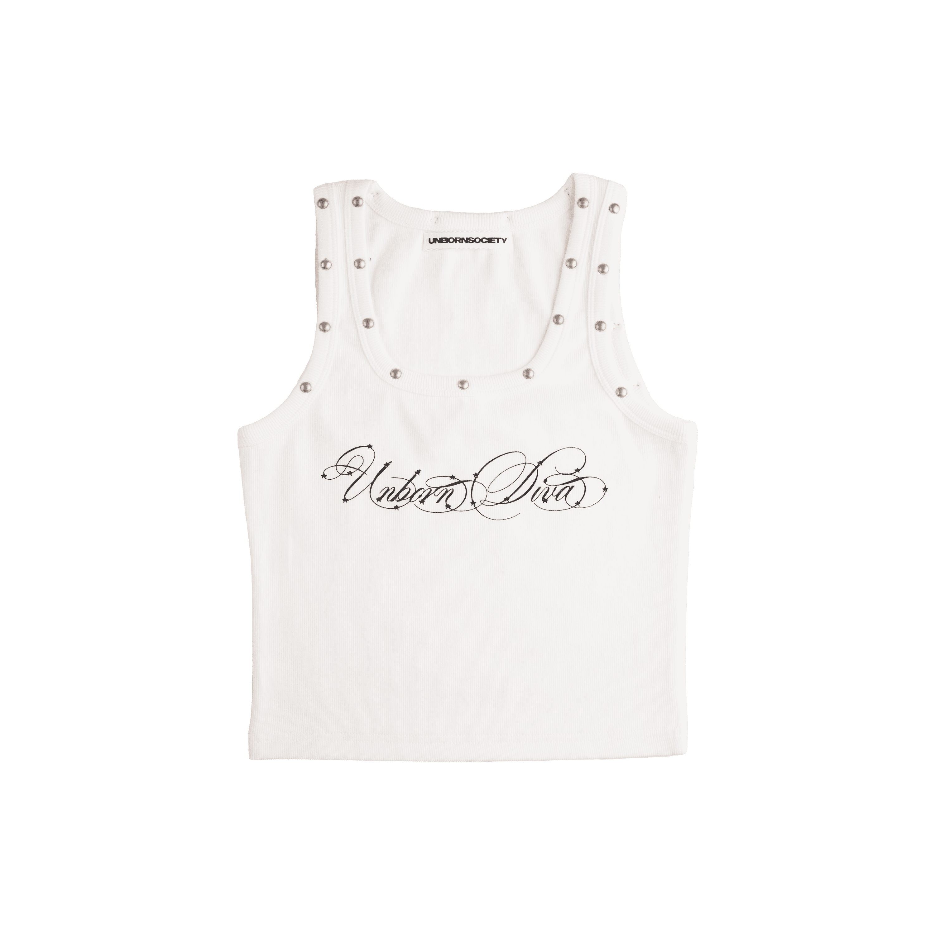 UNBORN DIVA TANK BABY TEE (White)
