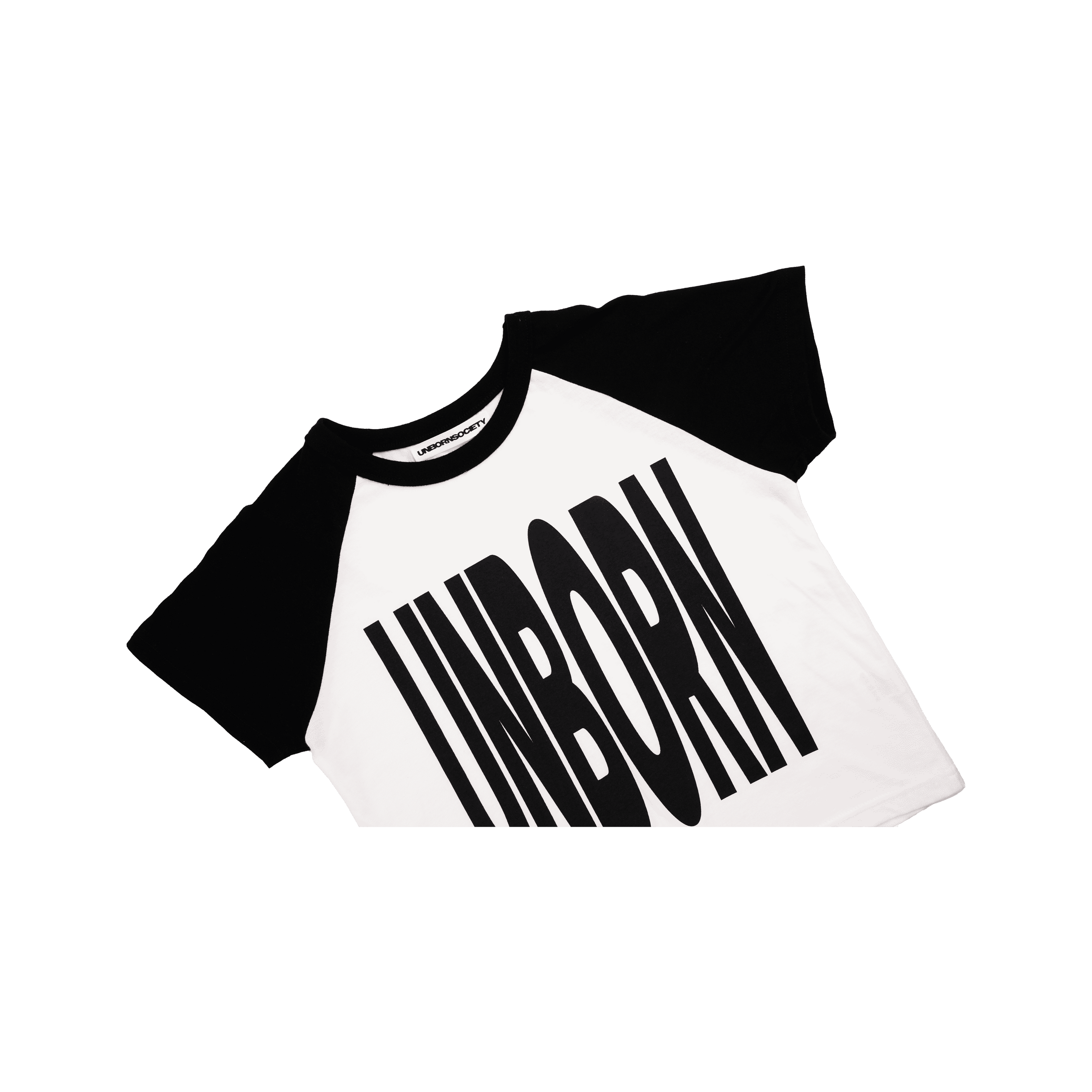 UNBORN LOGO RAGLAN BABY TEE (Black/White)