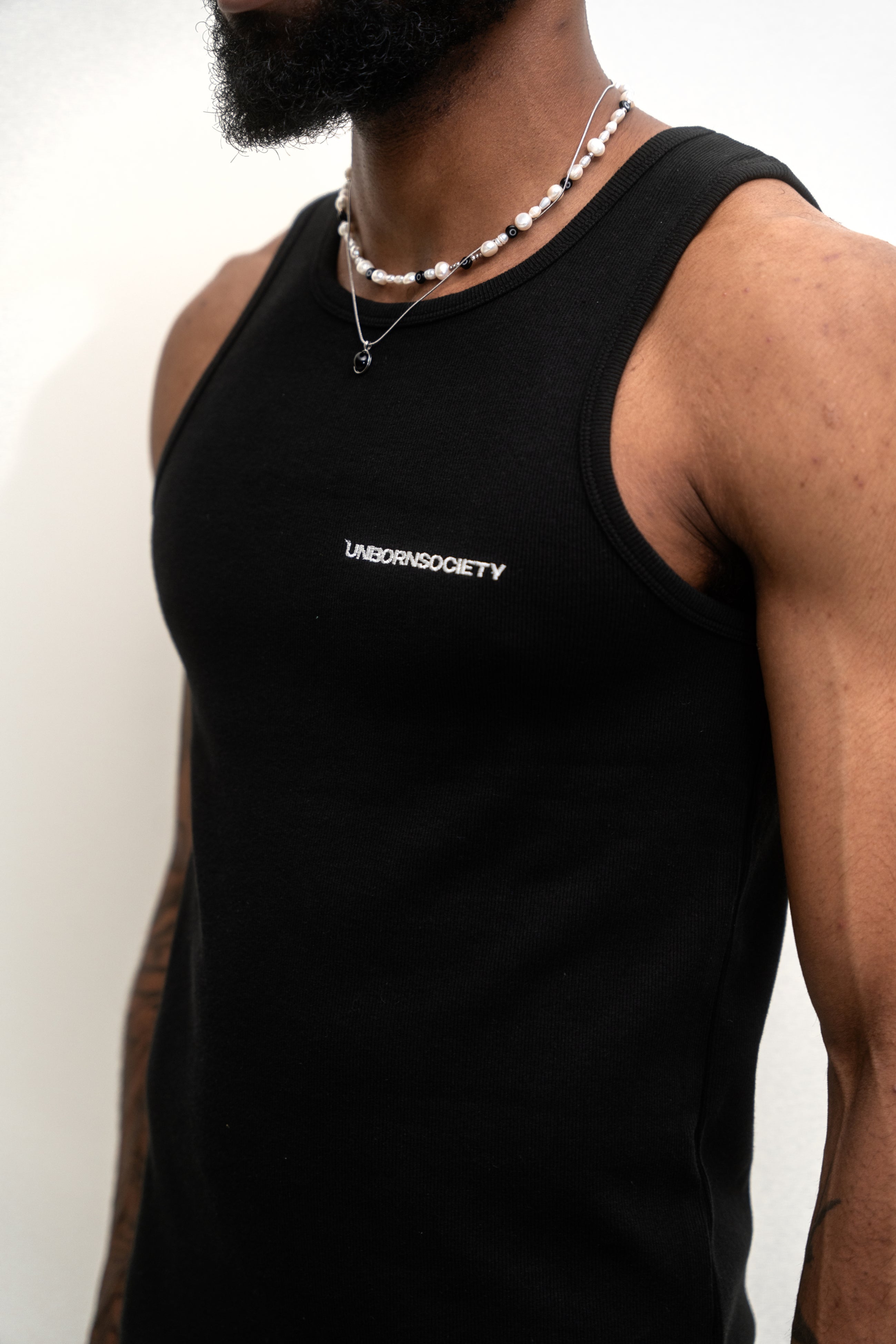 UNBORNSOCIETY LOGO TANK-TOP (Black)
