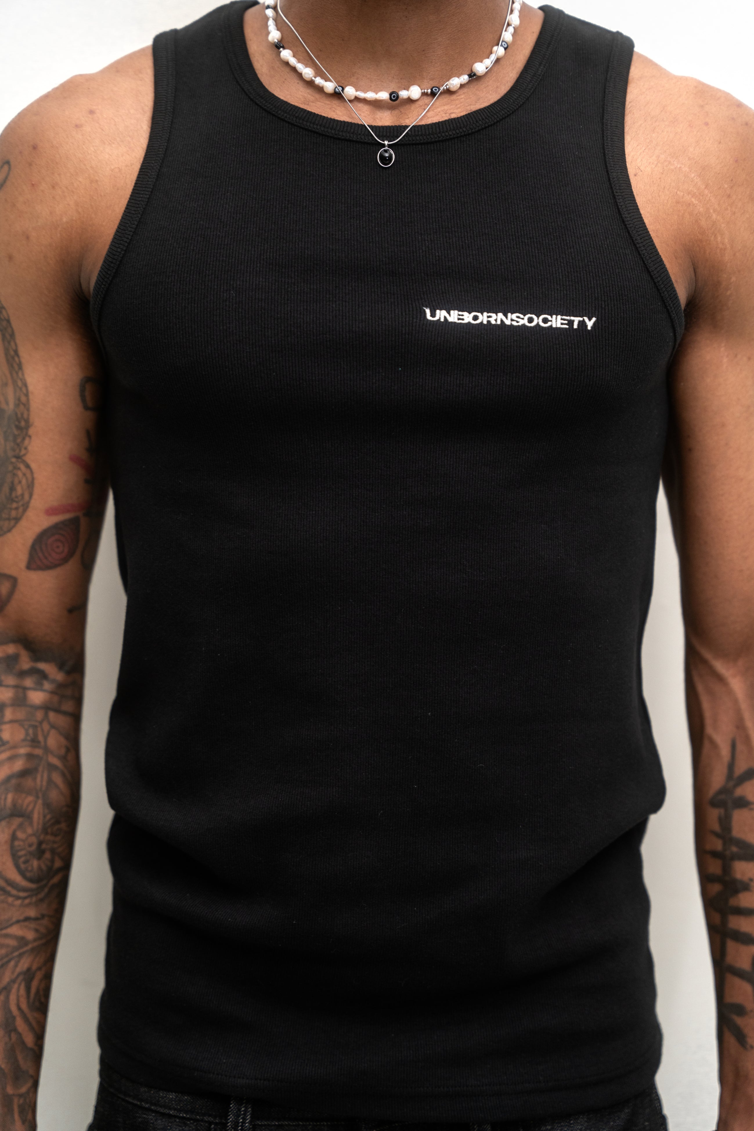 UNBORNSOCIETY LOGO TANK-TOP (Black)
