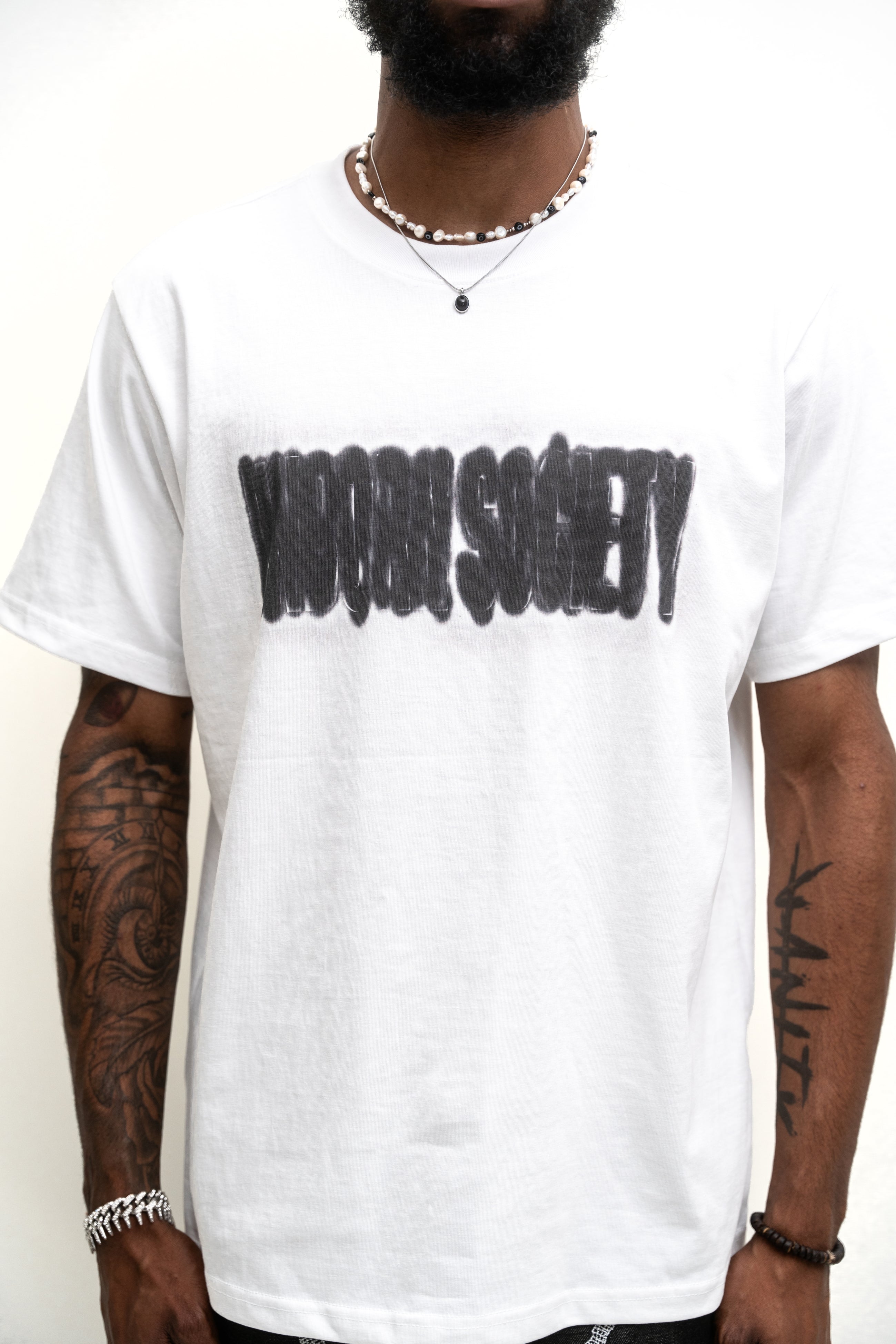 UNBORN SOCIETY SPRAY PAINT T-SHIRT (White)