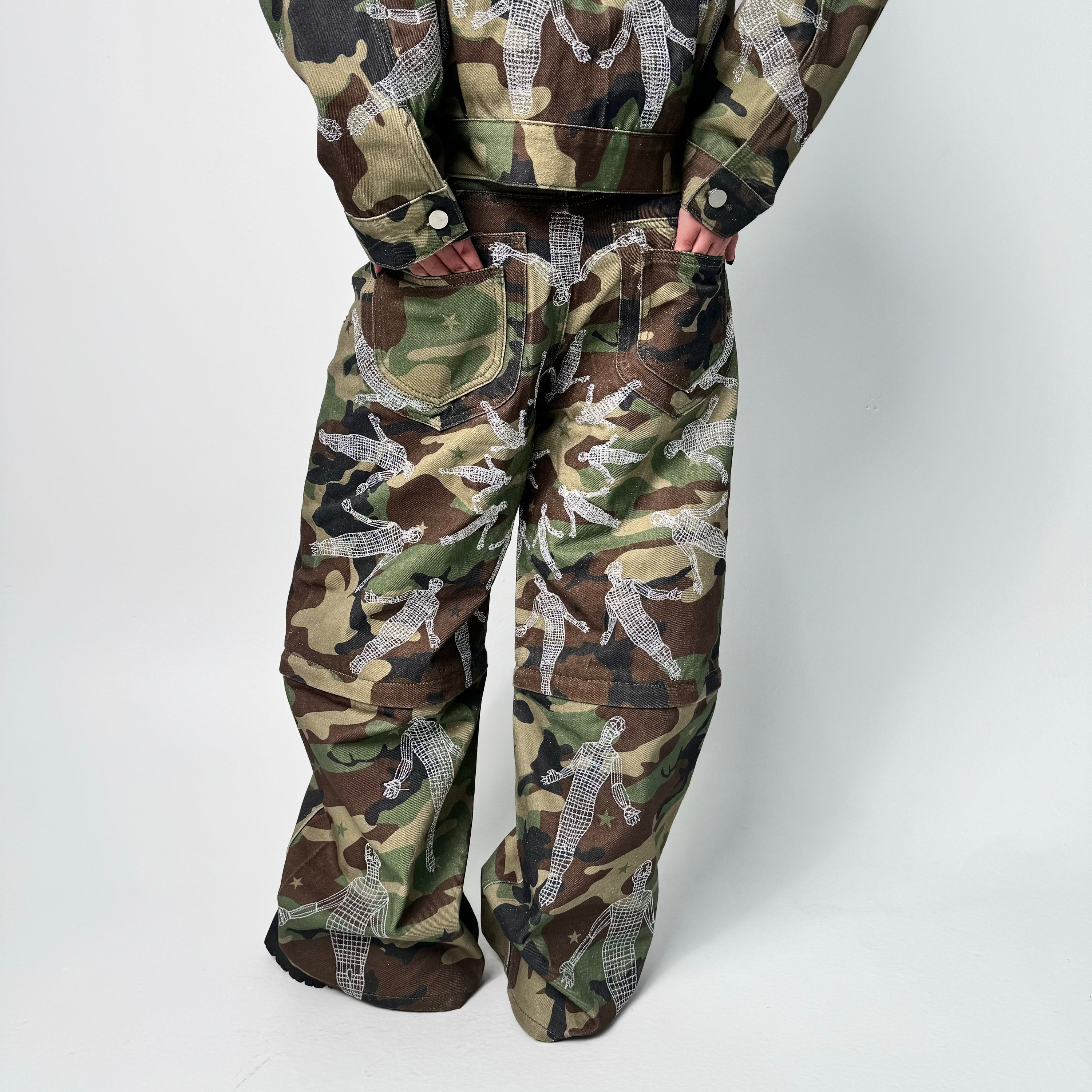 (1) CYCLE INTERMINABLE 14 oz. JAPANESE RAW DENIM JACKET (CAMO)