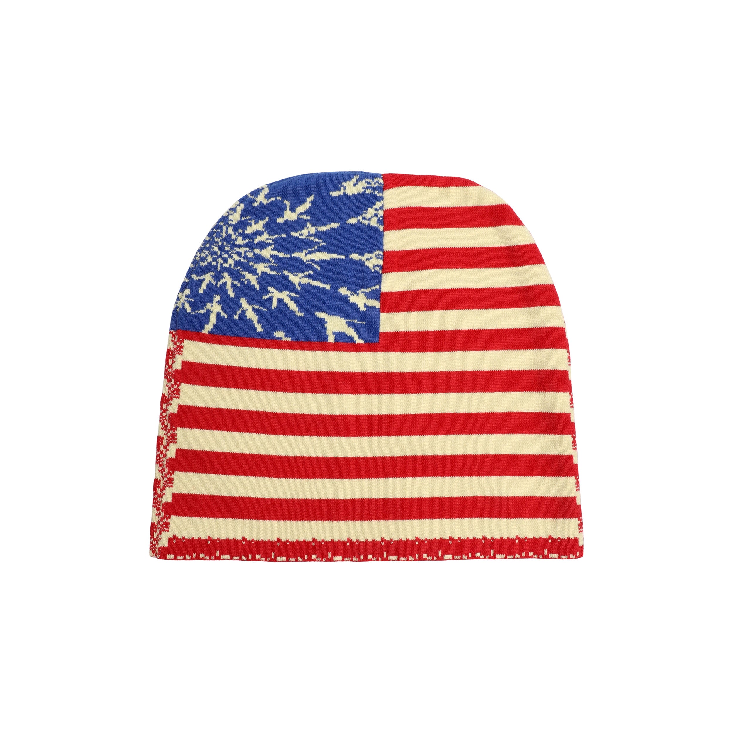 (3) UNBORN STATE FLAG KNIT BEANIE REVERSIBLE (Red/White/Blue)