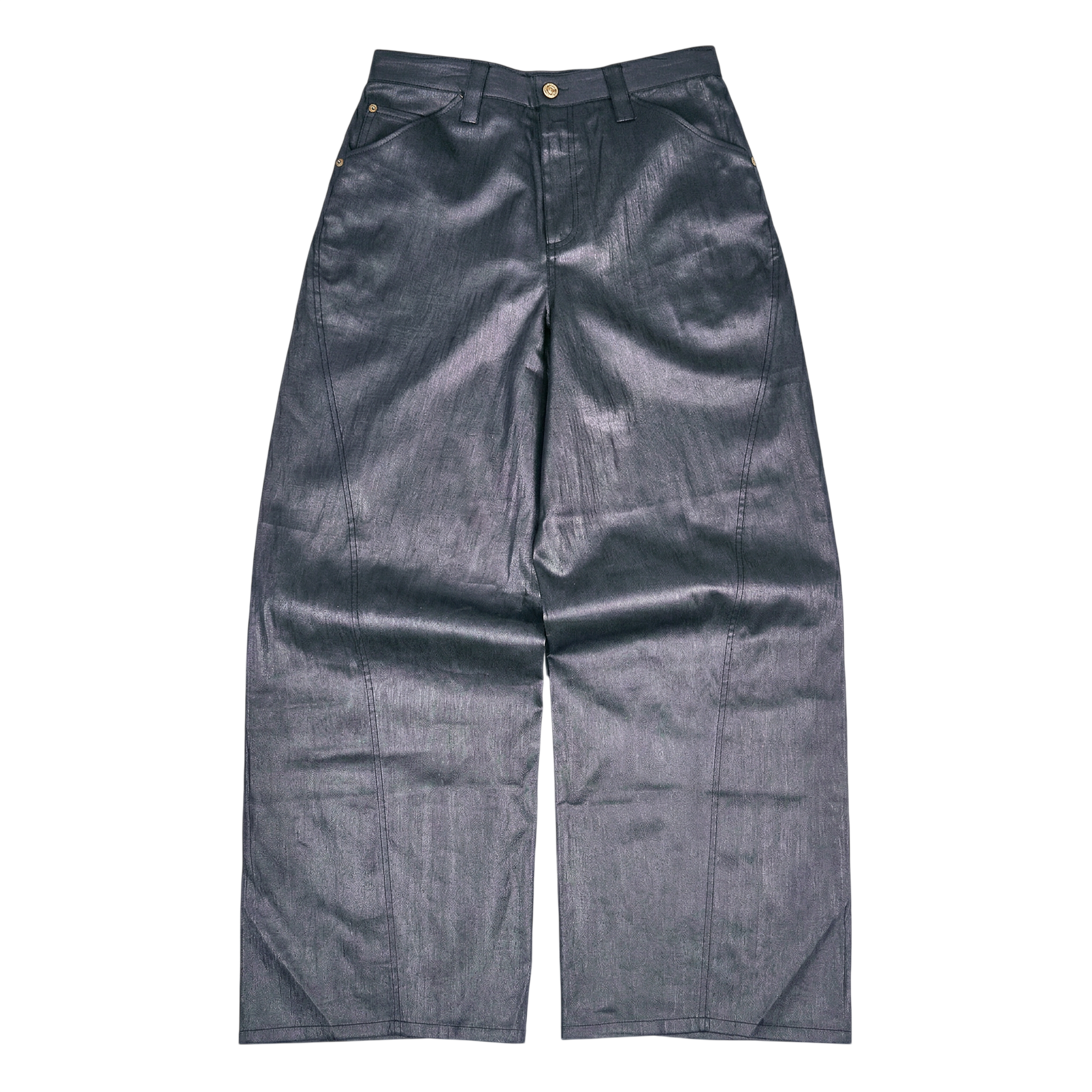 ‘622973’ Waxed Cotton Pants (Black)
