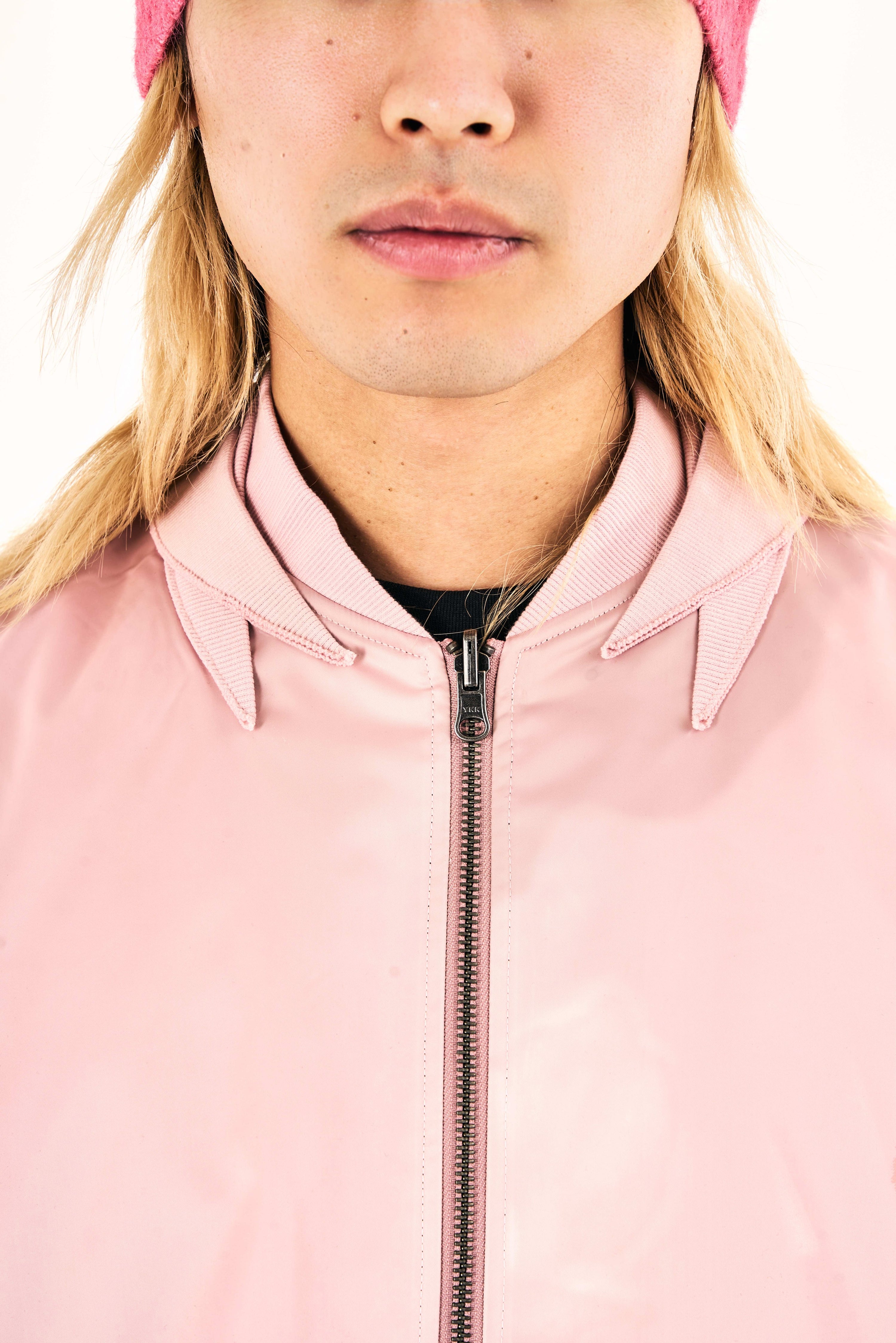‘U.N.B.S.C.’ Bomber Jacket (Salmon Pink)