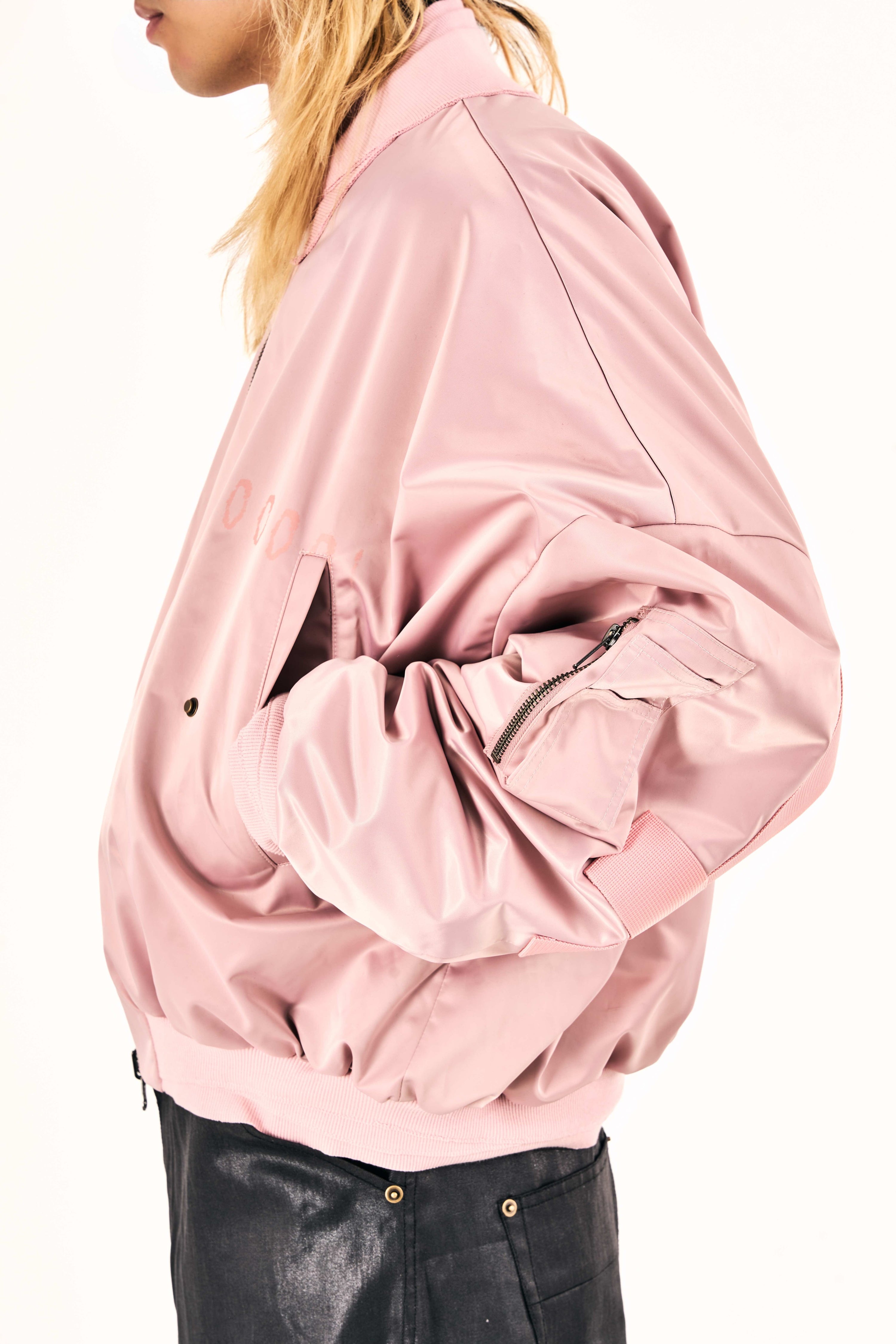 ‘U.N.B.S.C.’ Bomber Jacket (Salmon Pink)