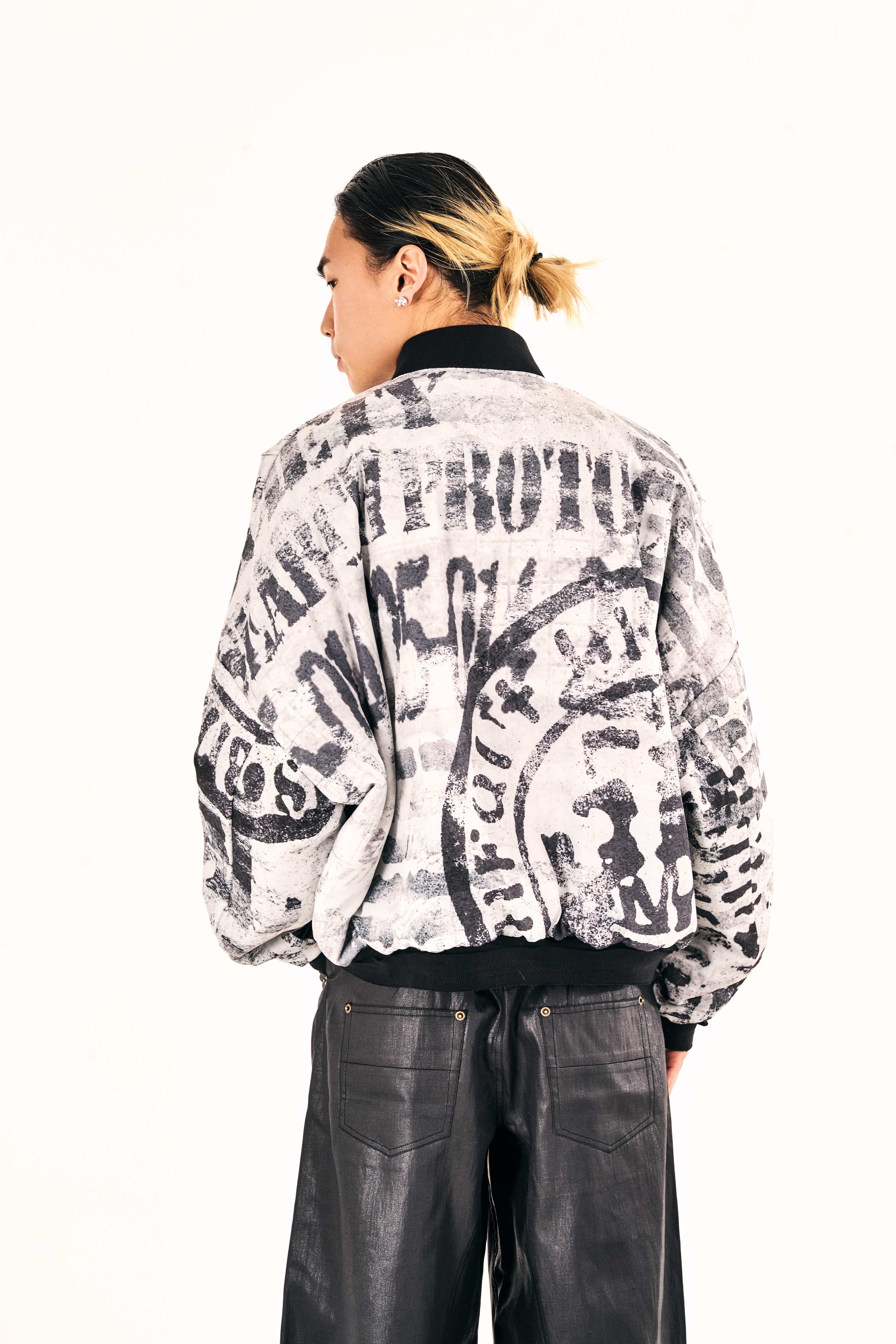 ‘U.N.B.S.C.’ Bomber Jacket (Black)