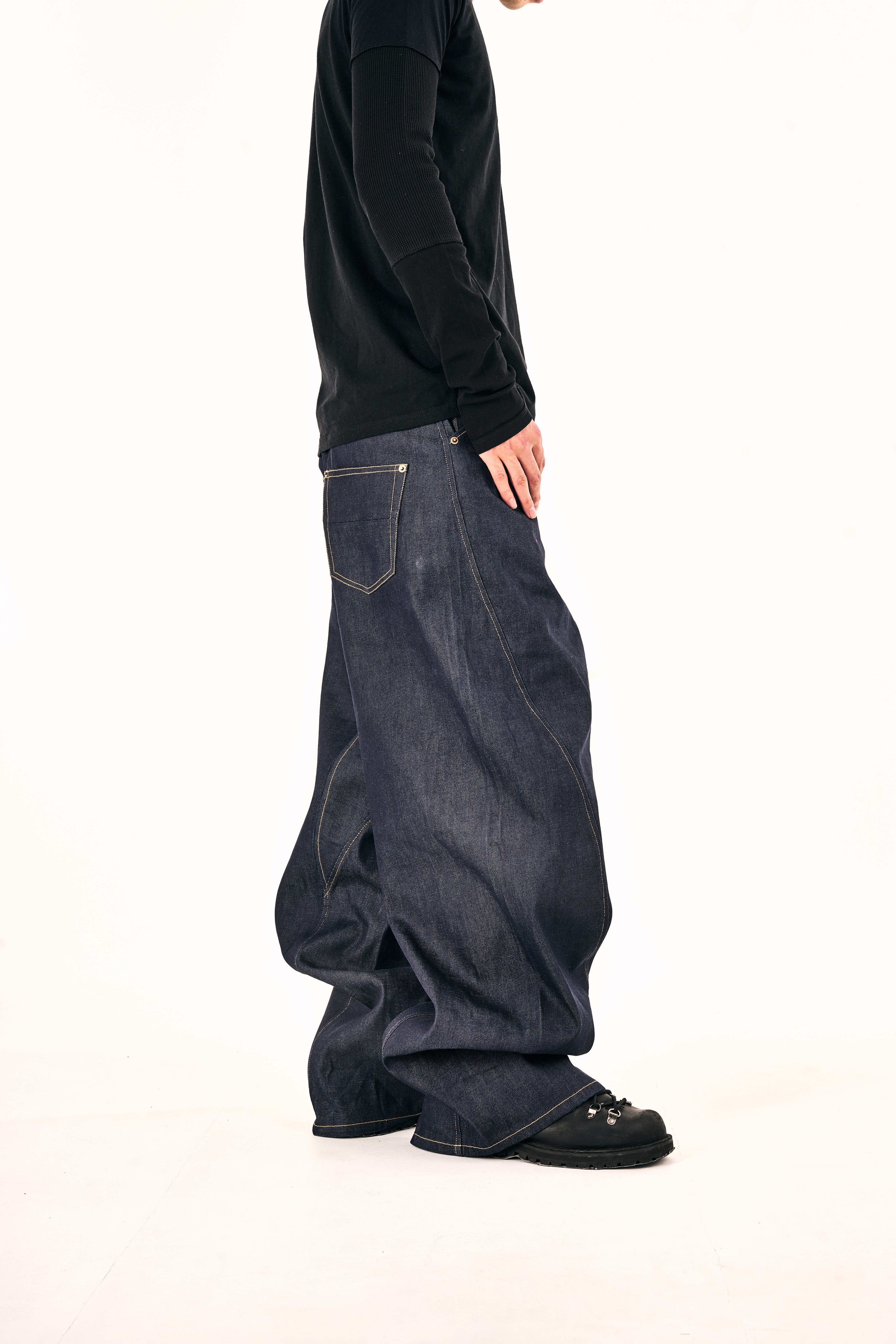 ‘622973’ Raw Denim Cotton Pants