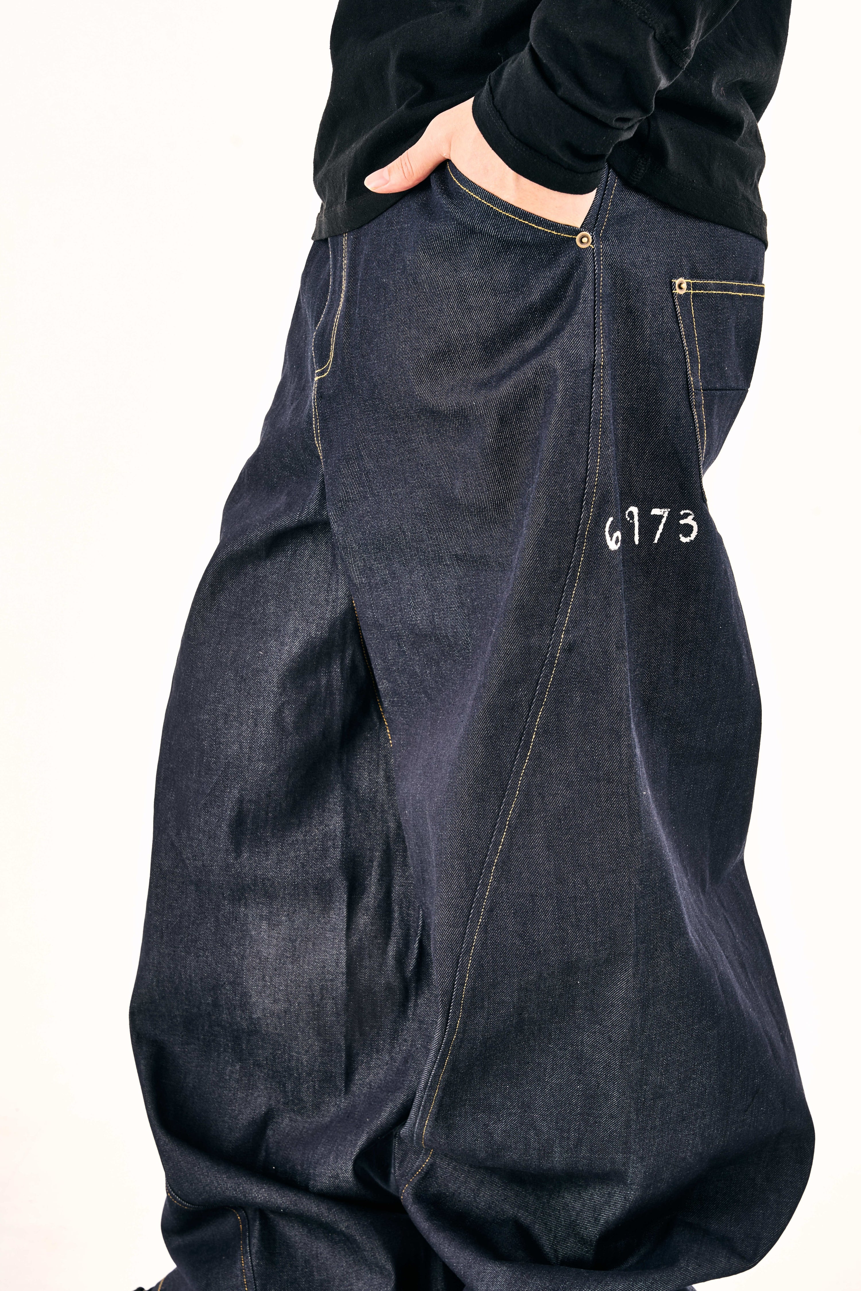 ‘622973’ Raw Denim Cotton Pants