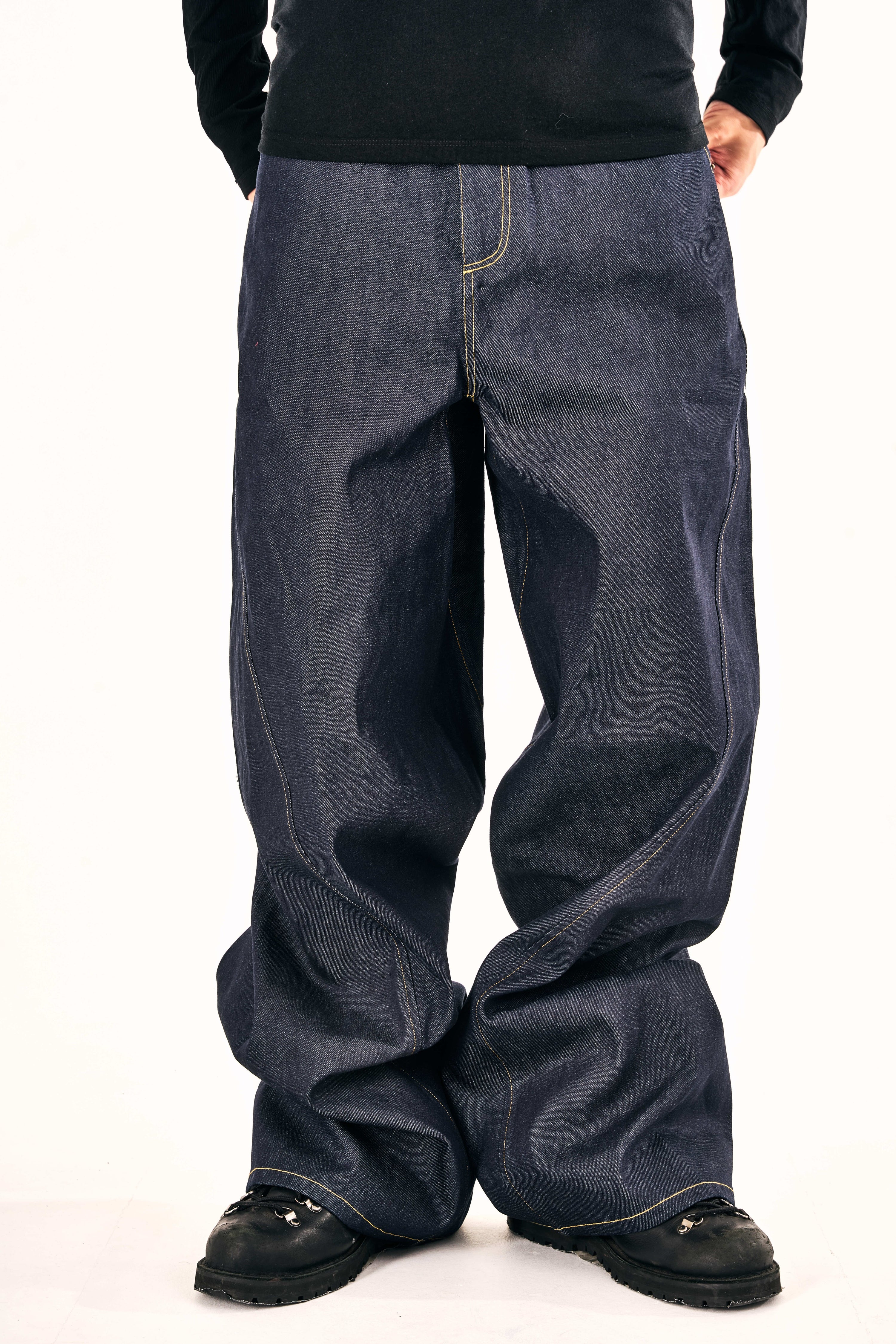‘622973’ Raw Denim Cotton Pants