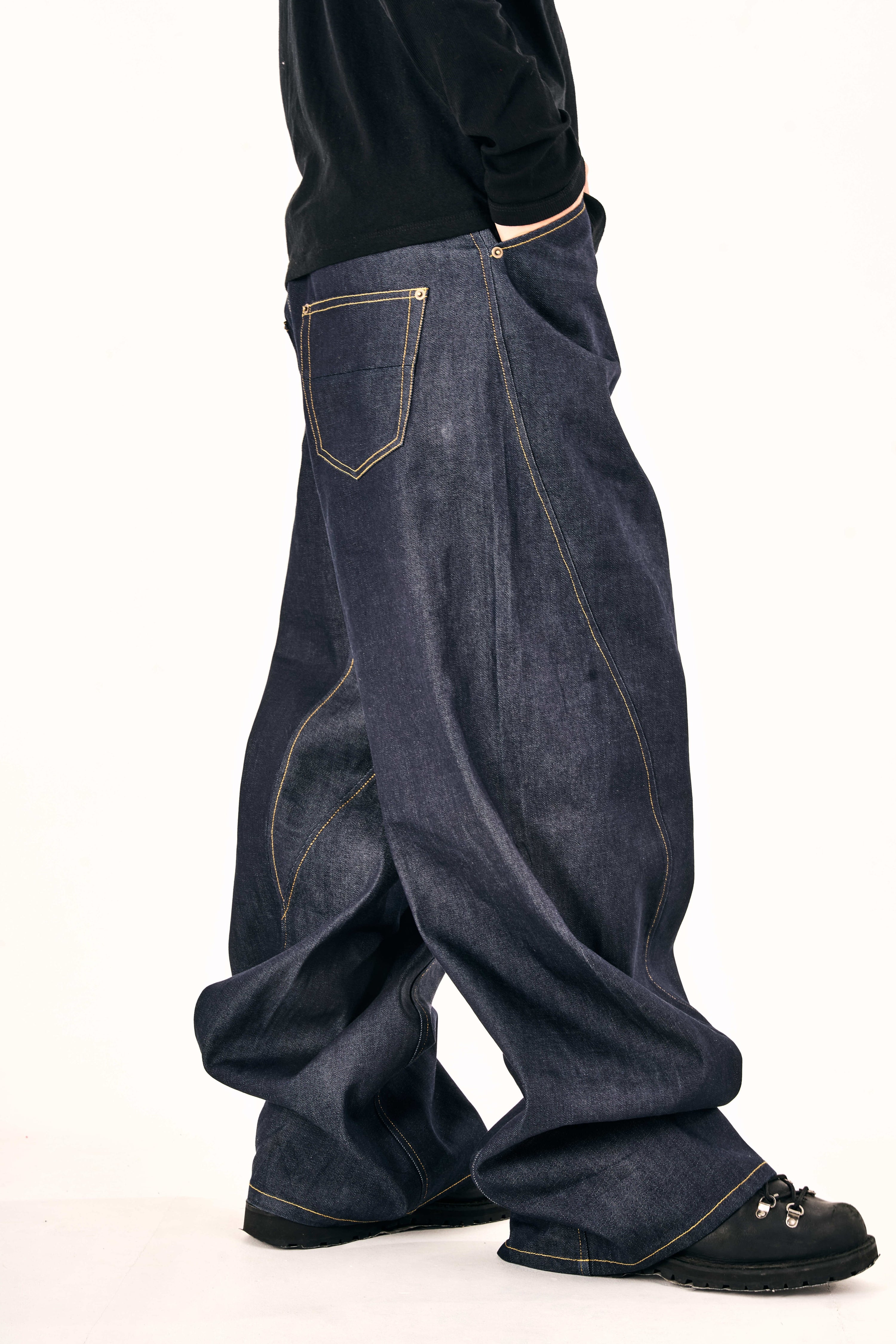 ‘622973’ Raw Denim Cotton Pants